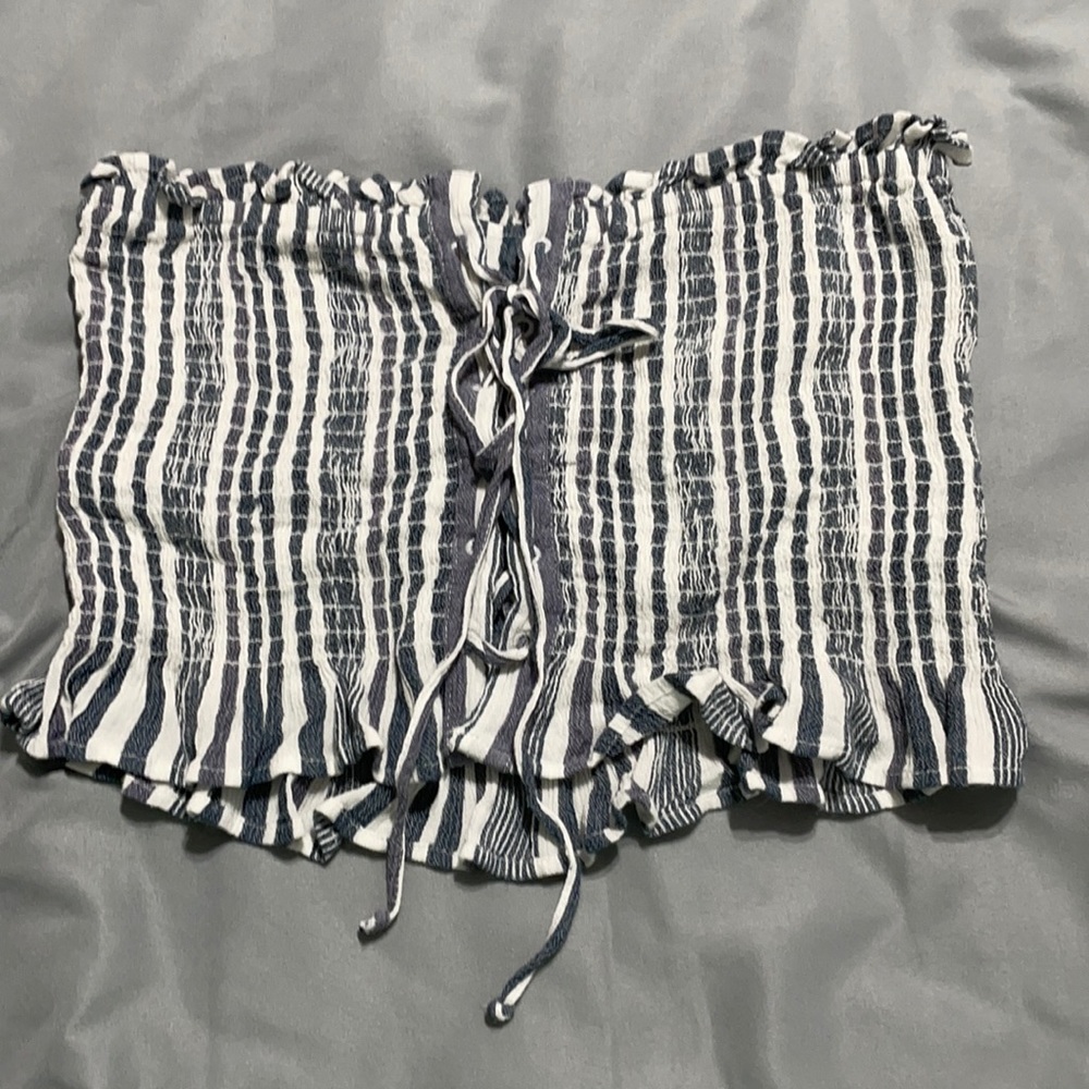 American eagle striped cropped tube top